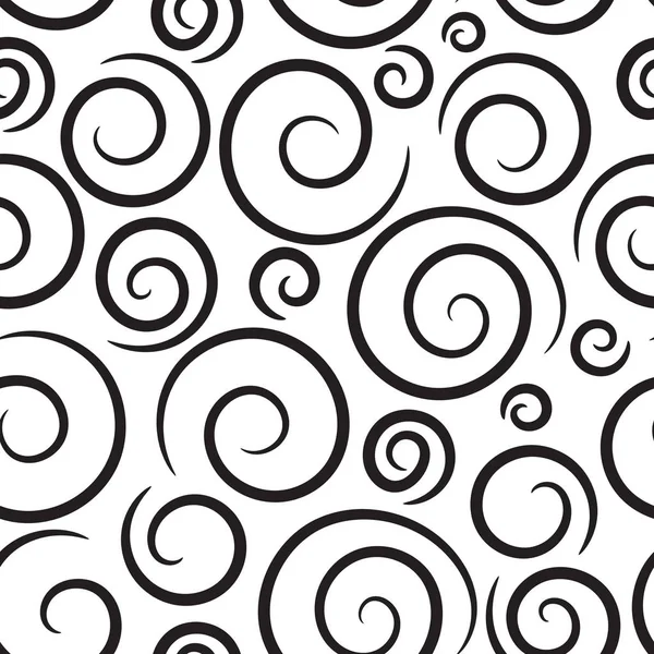 Vector Seamless Pattern Swirl Ornament Seamless Pattern — Stock Vector