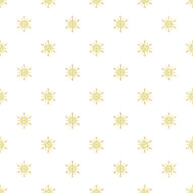 Vektör altın kar tanesi seamless modeli. Kar tanesi seamless modeli. 