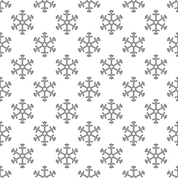 Vector Seamless Pattern Snowflakes Snowflake Seamless Pattern — Stock Vector