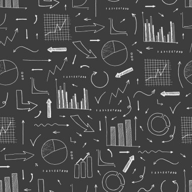 Vektör seamless modeli farklı el Infographic YYK çizilmiş