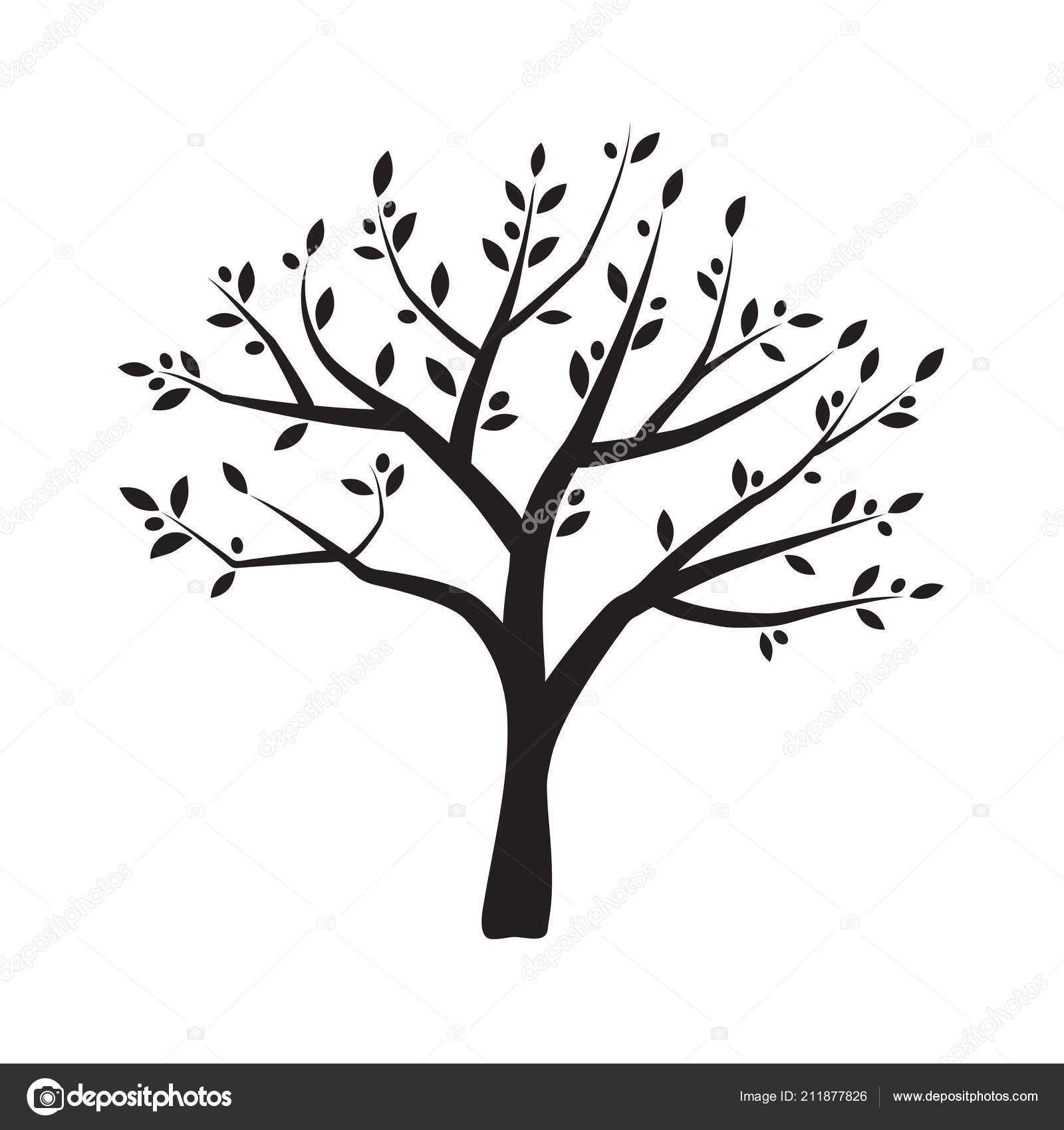 Download Vector Illustration Olive Tree Silhouette Vector Tree ...