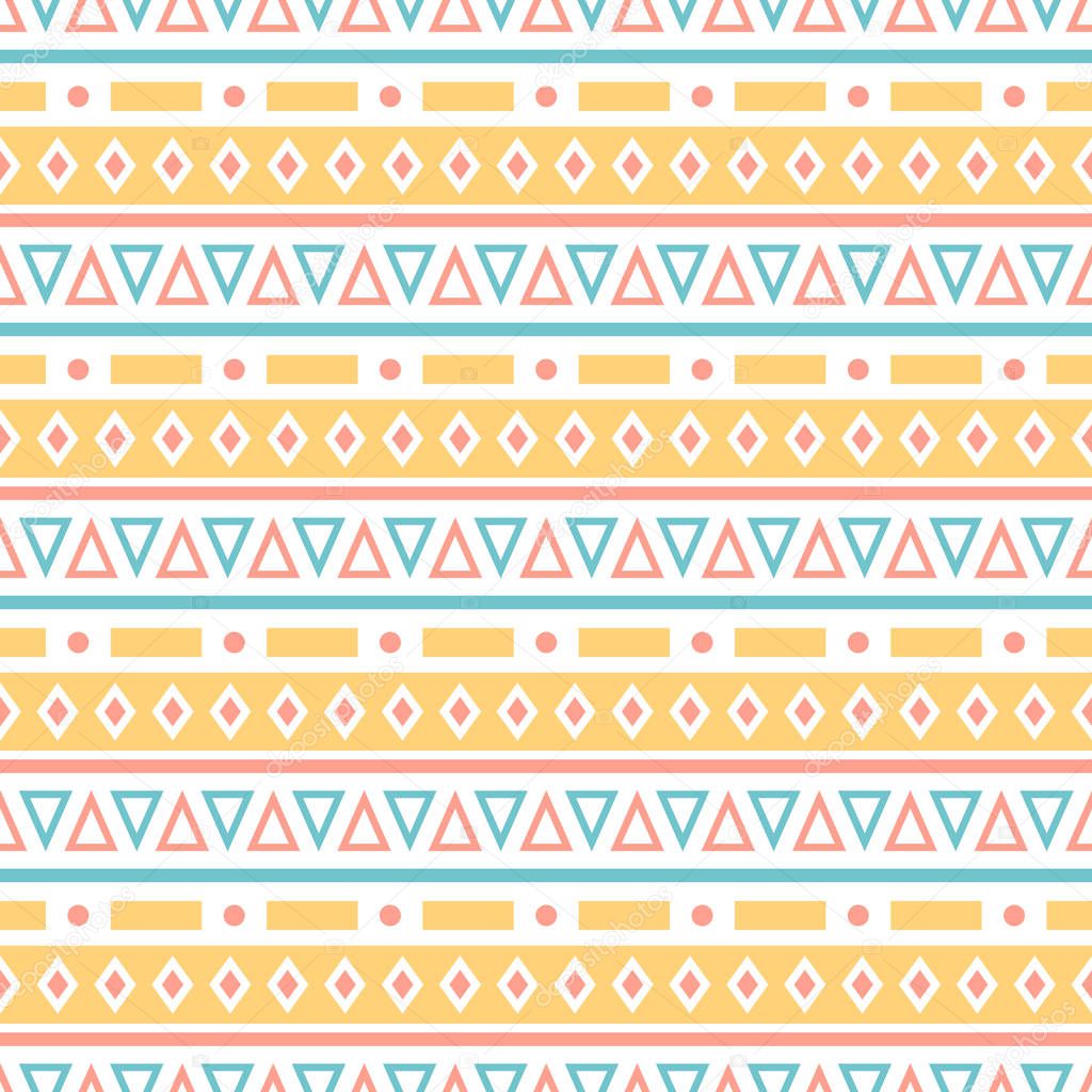 Vector seamless abstract tribal pattern. Ethnic seamless pattern. 