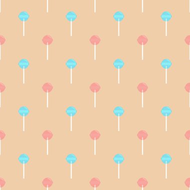 Vektör Dikişsiz desen renkli lolipop. Seamless modeli.
