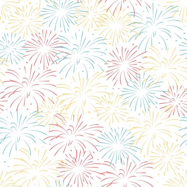 Patrón Fuegos Artificiales Sin Costura Vectorial Patrón Sin Costura — Vector de stock