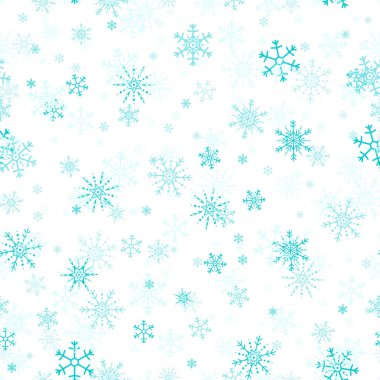 Vektör kar taneleri seamless modeli. Kar tanesi seamless modeli. 