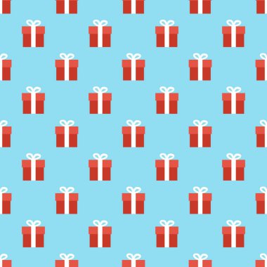 Noel hediye kutusu vektör seamless modeli.
