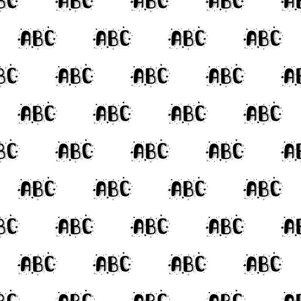 Abc 字母的矢量无缝模式 — 图库矢量图片