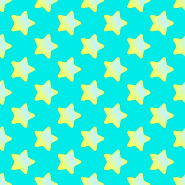 青の背景にゼリー星のシームレスなパターン ベクトル — ストックベクタ