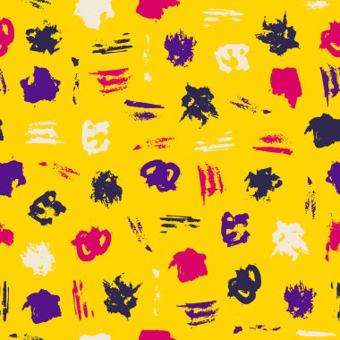 Vektör soyut Dikişsiz desen fırça darbeleriyle. El ile soyut renkli Dikişsiz desen fırça darbeleriyle boyalı.