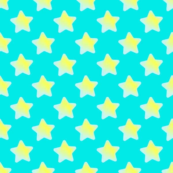 Vektor Nahtlose Muster Von Gelee Sternen Auf Blauem Hintergrund — Stockvektor