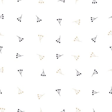 Sorunsuz küçük vektör çizim tohumu pod desen kurutulmuş