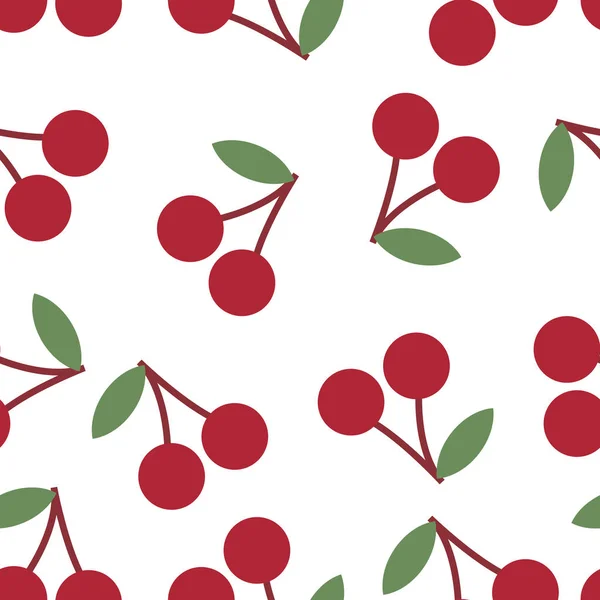 Vector Illustration Seamless Pattern Cherry — Stock Vector