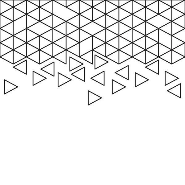 Frontera Vectorial Con Triángulos Borde Abstracto Con Triángulos Fondo Geométrico — Vector de stock