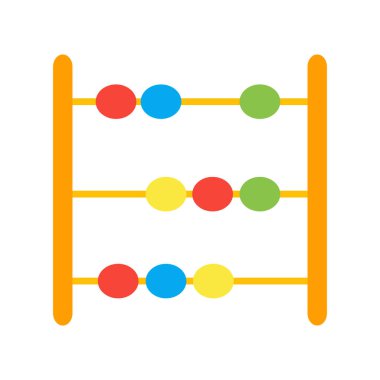 Abaküs vektör simgesi. Vektör oyuncak abacus. 