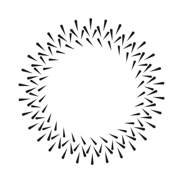 Векторне Коло Сонячного Вибуху Рамка Сонячних Променів Форма Вибуху — стоковий вектор