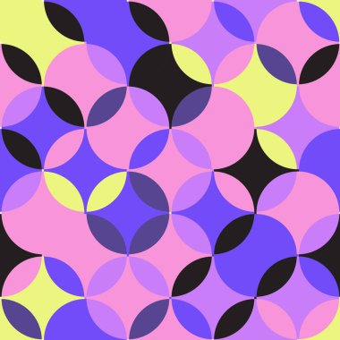 Vektör geometrik daireler ile seamless modeli. Soyut daire 