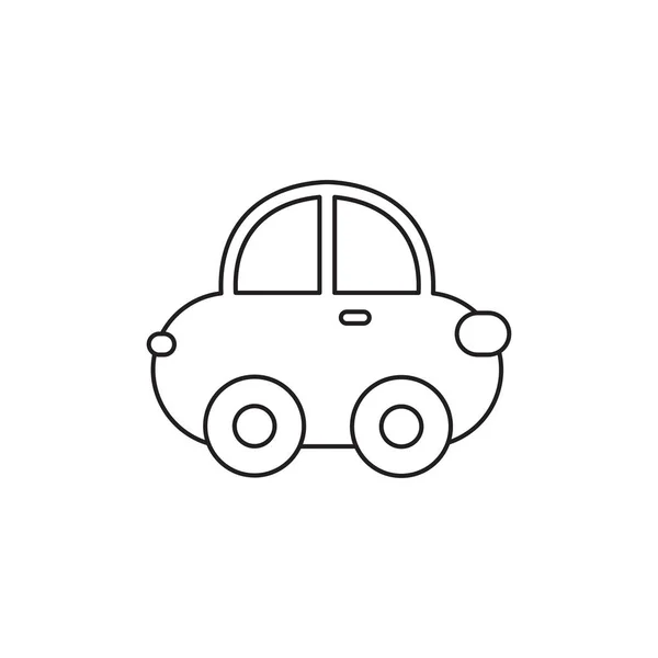 Vectorillustratie van cartoon auto. Overzicht cartoon auto. — Stockvector