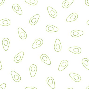 Anahat yeşil avokado vektör seamless modeli. 