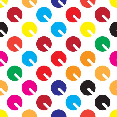 Soyut renkli çevrelerin vektör seamless modeli.