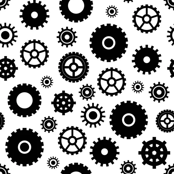 Vector Seamless Pattern Different Gears Gears Background — Stock Vector
