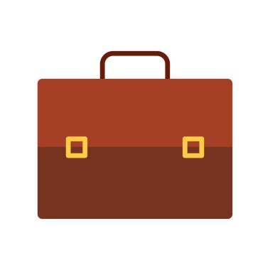 Vektör evrak simgesini. Düz illüstrasyon. Vektör renkli evrak çantası sembolü. 