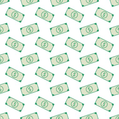 Vektör Amerikan Doları seamless modeli notlar. Banknot backgro
