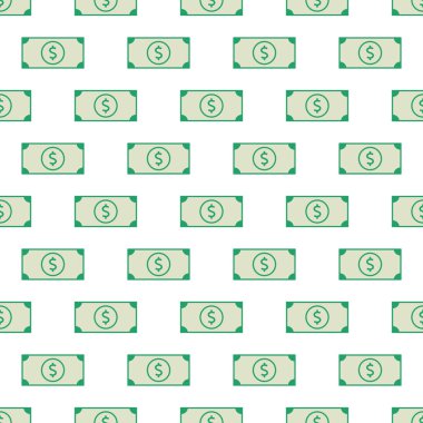 Vektör Amerikan Doları seamless modeli notlar. Banknot backgro
