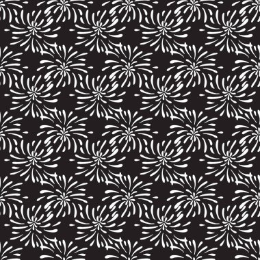 Vektör seamless modeli el soyut çiçek çizilmiş. 