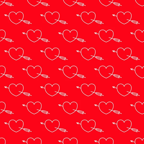 Patrón Sin Costura Vectorial Con Corazones Fondo Corazones Para Diseño — Vector de stock