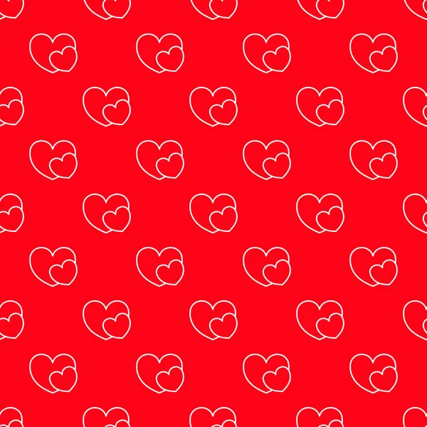 Vector Seamless Pattern Hearts Hearts Background Valentines Card Design — Stock Vector