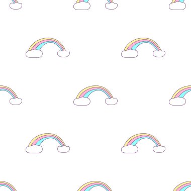 Vektör renkli gökkuşağı ile seamless modeli. Seamless modeli.