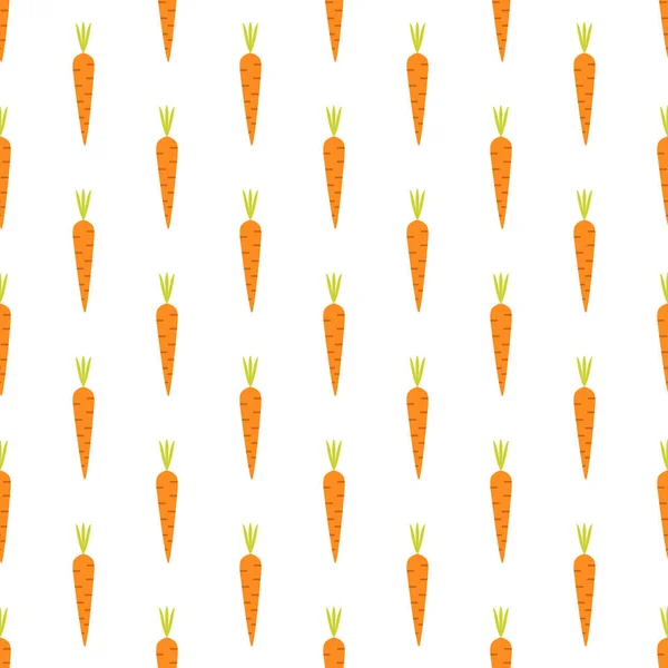 Vector Seamless Pattern Carrots Flat Vegetable Seamless Pattern — Stock Vector