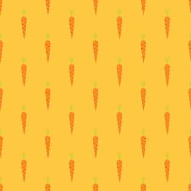 Vektör seamless modeli havuç aldık. Düz sebze seamless modeli.