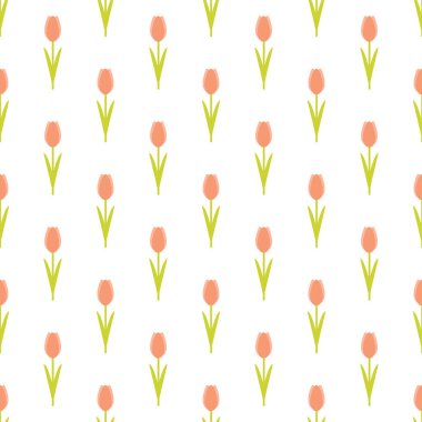 Vektör lale ile seamless modeli. Seamless modeli.