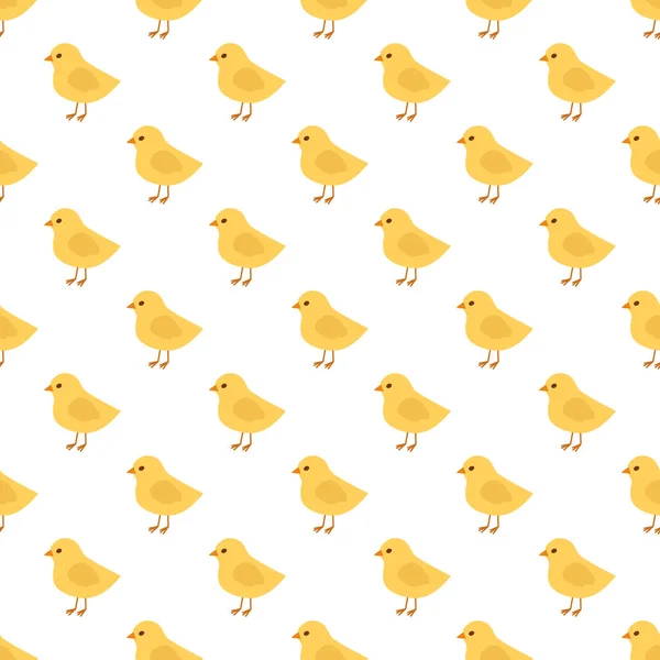 Διάνυσμα Κοτόπουλο Χωρίς Ραφή Πρότυπο Κίτρινο Νεοσσούς Χωρίς Ραφή Πρότυπο — Διανυσματικό Αρχείο