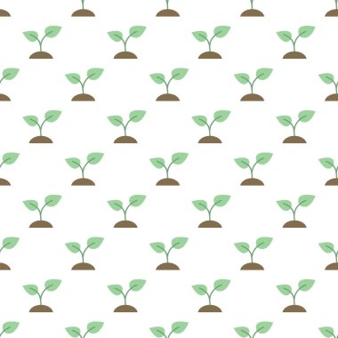 Büyüyen bitkiler seamless modeli. Vektör seamless modeli.