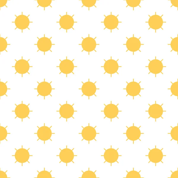 Векторный Бесшовный Рисунок Простого Солнца Бесшовный Рисунок — стоковый вектор