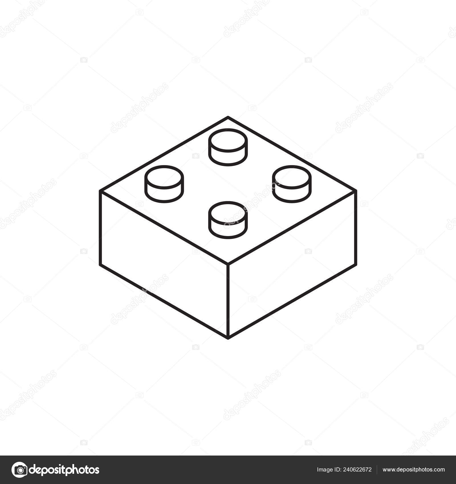 lego block outline