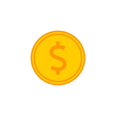 Vektör sikke illüstrasyon. Düz sikke para illüstrasyon.