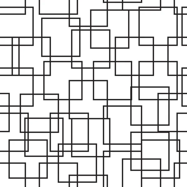 矢量抽象无缝方形图案。几何线无缝 — 图库矢量图片