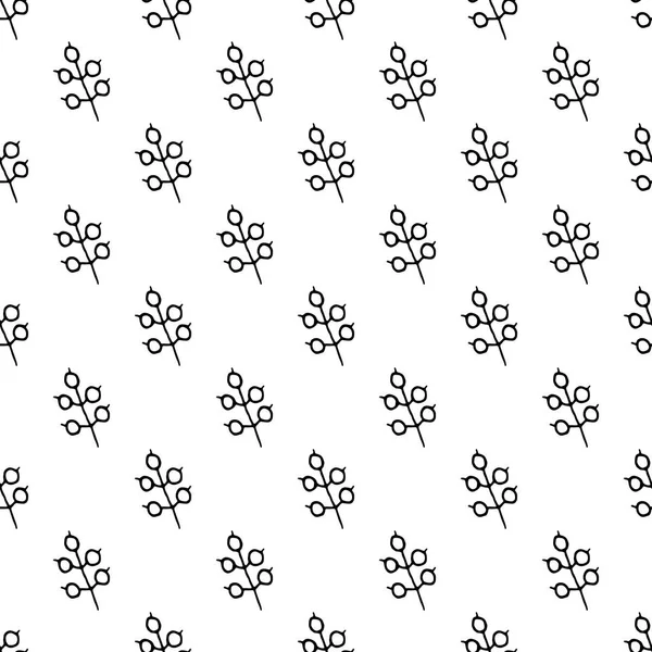 Vektornahtloses Muster mit handgezeichneten Umrissen von Johannisbeeren. — Stockvektor