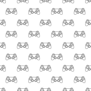 Anahat joystick ile vektör sorunsuz desen. Dikişsiz desen.