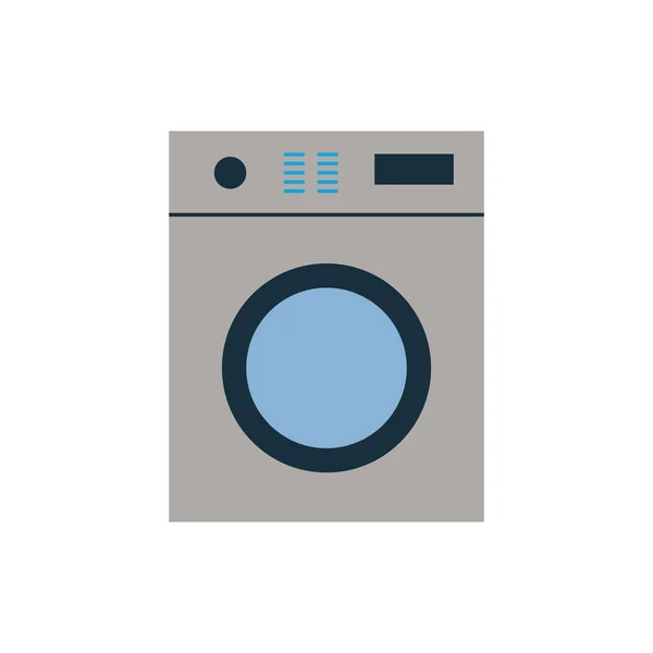 Ilustração vetorial de máquina de lavar roupa plana colorida . — Vetor de Stock