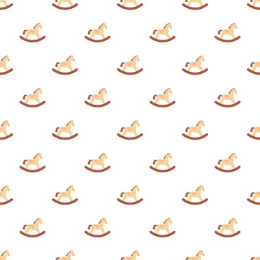 Sallanan at ile vektör dikişsiz desen. Dikişsiz desen.