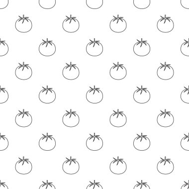 Line domates ile vektör dikişsiz desen. Dikişsiz desen.