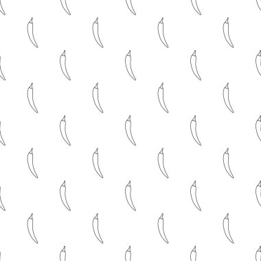 Line sıcak biber ile vektör dikişsiz desen. Dikişsiz desen.