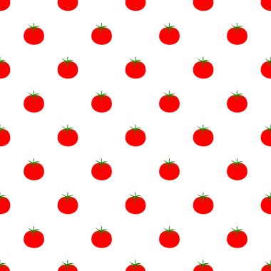 Domates ile vektör dikişsiz desen. Dikişsiz desen.