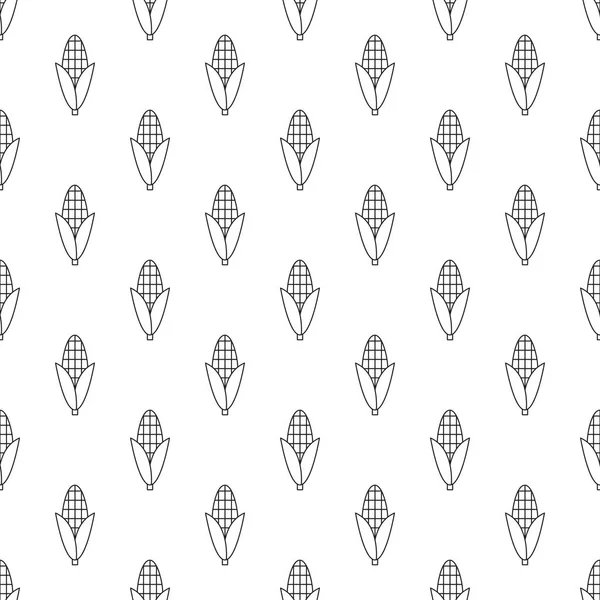 Çizgi mısır ile vektör dikişsiz desen. Dikişsiz desen.