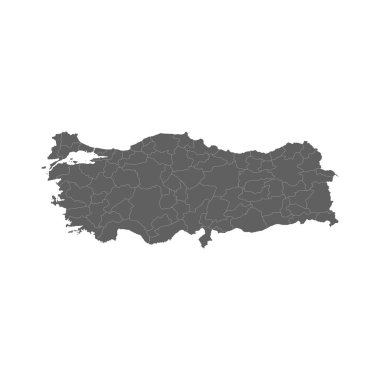 Gri hindi haritasının vektör çizimi. Vektör haritası. .