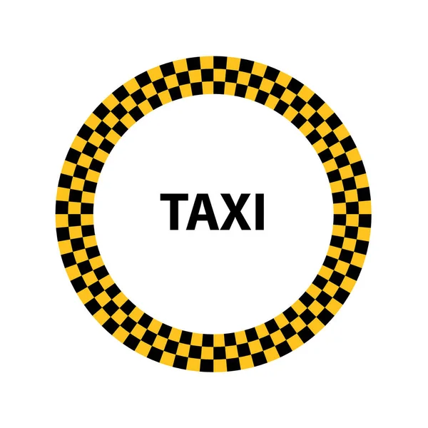 Vector illustratie van ronde taxi service teken. — Stockvector